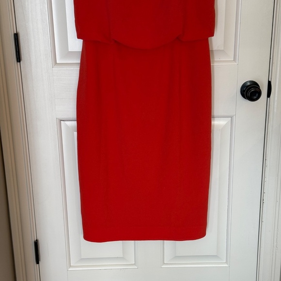 New! Dress The Population Alondra Blouson Dress Poppy Red 31710 - Picture 4 of 12